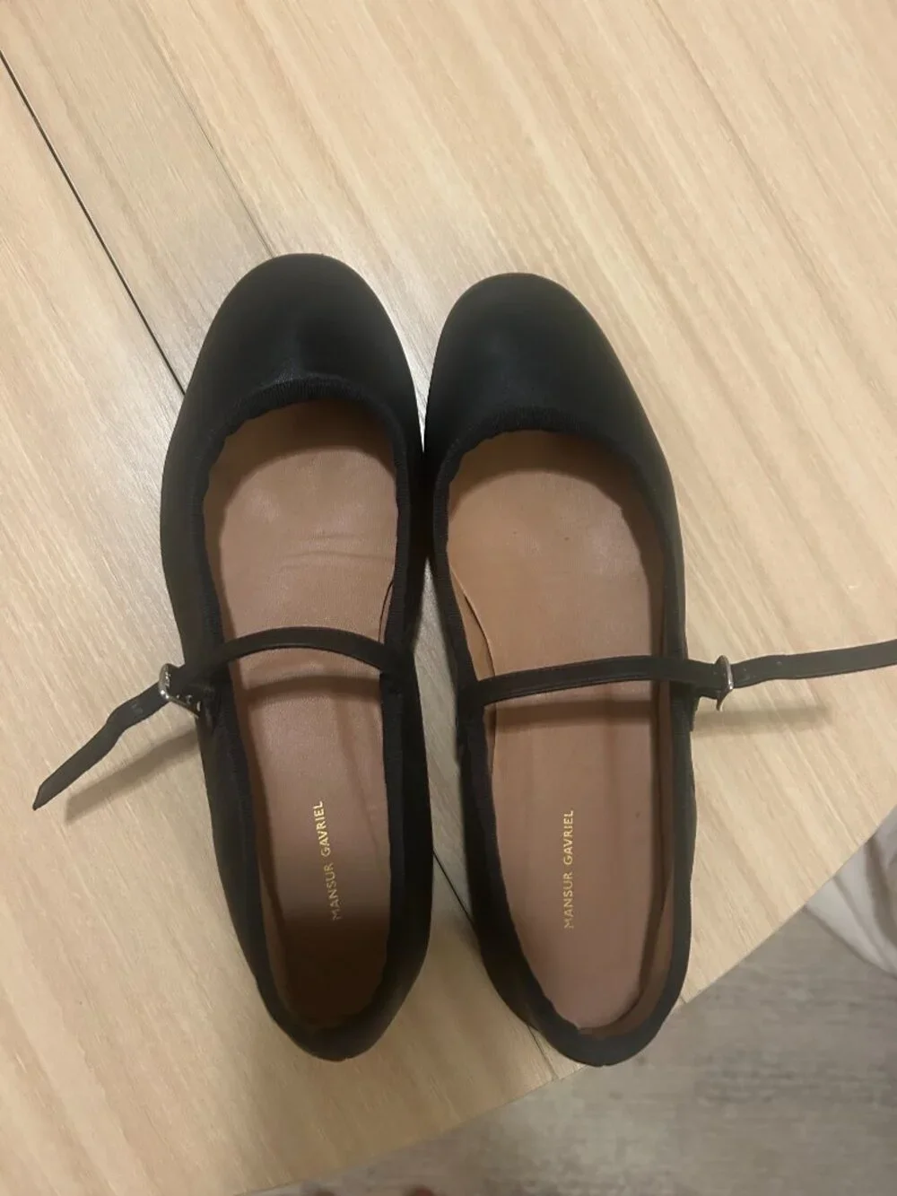 Mansur Gavriel Dance Mary Jane Leather Shoe - Black Sz 7.5